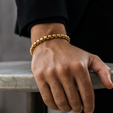 Men’s Gold Round Box Chain Bracelet